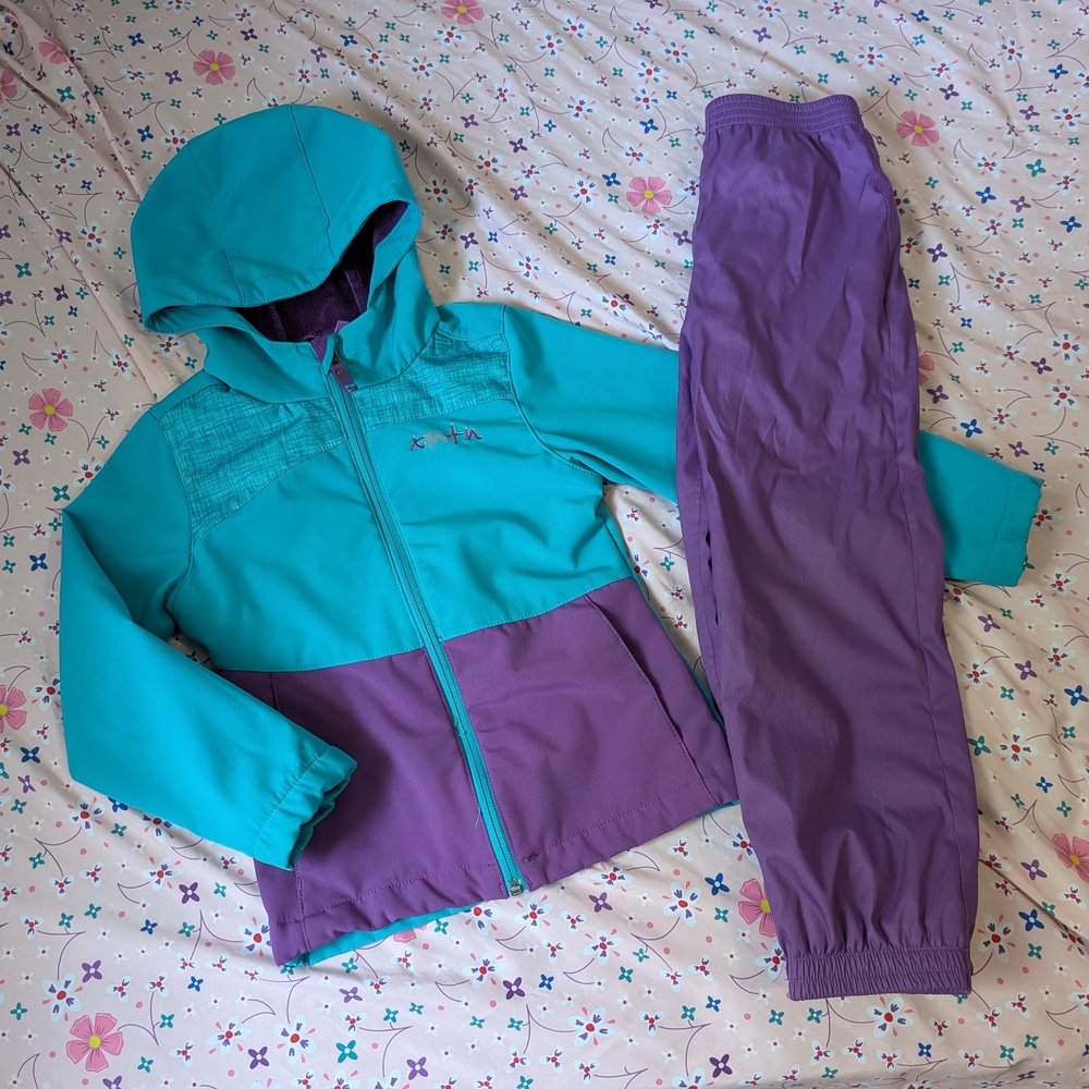 XMNT - Kids Teal and Purple Rain/Spring Wet Weather Outer Wear